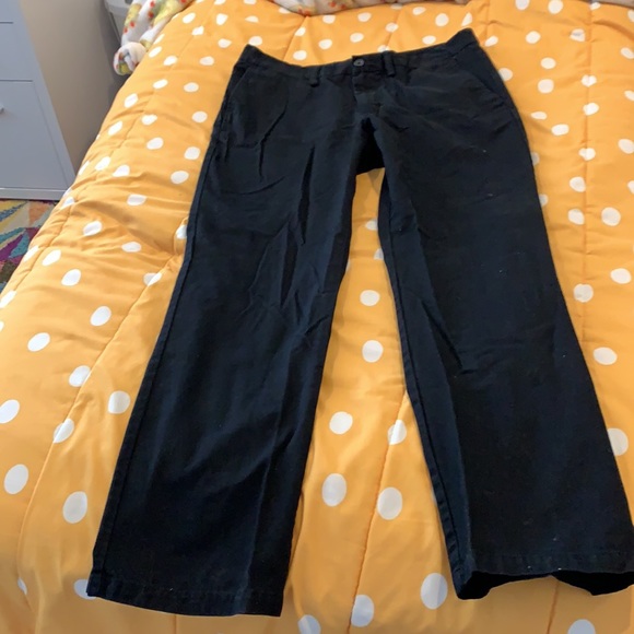 Old Navy black flat front tailored chinos pants. Waist 34/L 32. - Picture 2 of 3